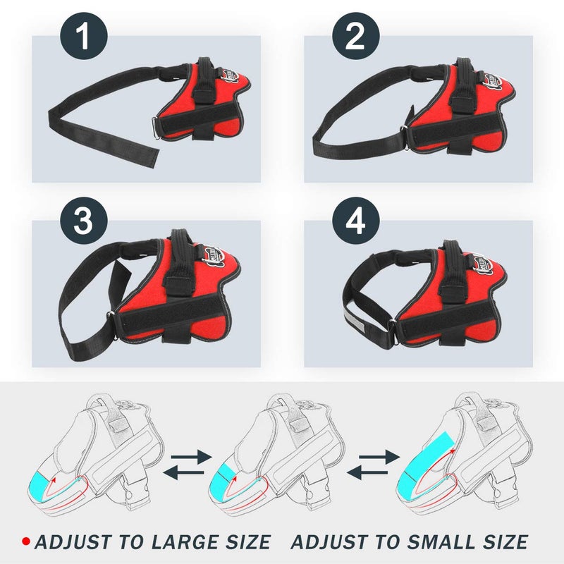 Bolux Dog Harness, No-Pull Reflective Breathable Adjustable Pet Vest with Handle for Outdoor Walking - No More Pulling, Tugging or Choking - Image 3